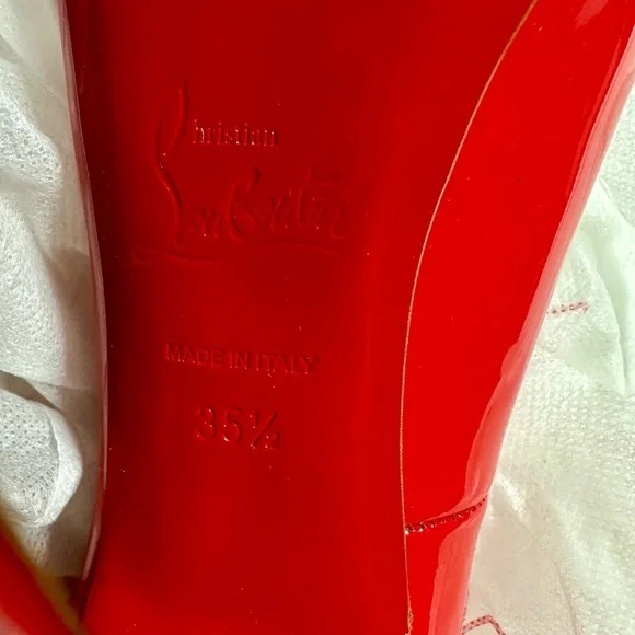 Christian Louboutin Red Patent Leather So Kate Pumps Heels Size 35.5 - Picture 9 of 10